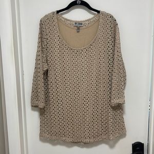 JM Collection tank lined lace top.